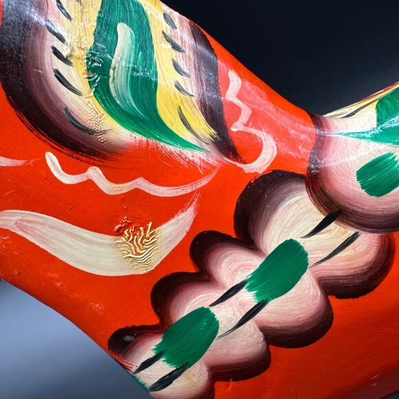 Vintage Dala Horse Figurine Nils Olsson Sweden Red Wooden Hand Painted Swedish - Picture 8 of 10